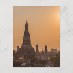 Carte Postale Wat Arun Temple bangkok Thaïlande au coucher du so