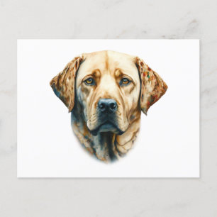 Carte Postale Watercolor Labrador Retriever