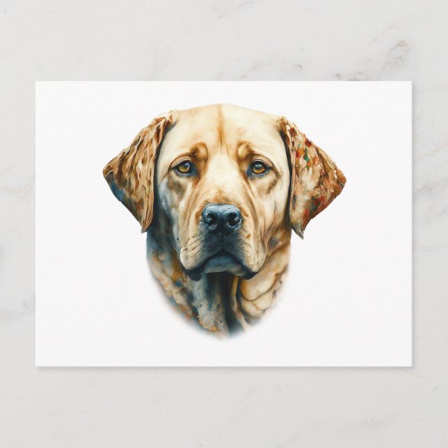 Carte Postale Watercolor Labrador Retriever (Devant)