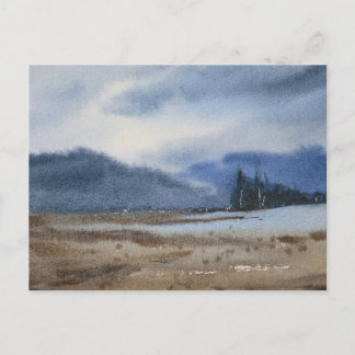 Carte Postale Watercolor Landscape Painting