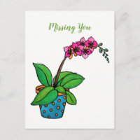 Watercolor Orchid Plant