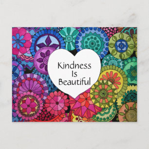 Carte Postale Watercolor Rainbow Mandala With Heart