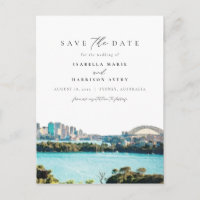 Watercolor Sydney Australie Skyline Destination