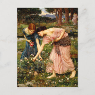 Carte postale Waterhouse Gather Ye Rosebuds