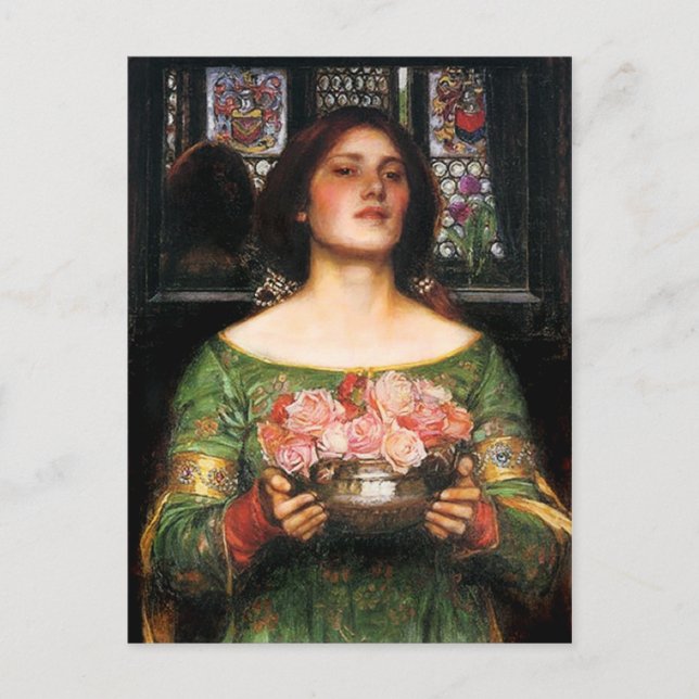 Carte postale Waterhouse Gather Ye Rosebuds (Devant)