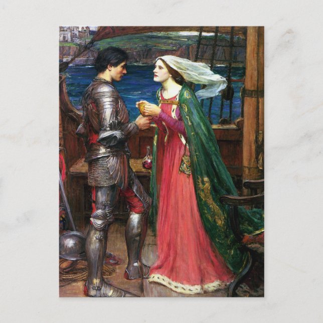 Carte postale Waterhouse Tristan et Isolde (Devant)