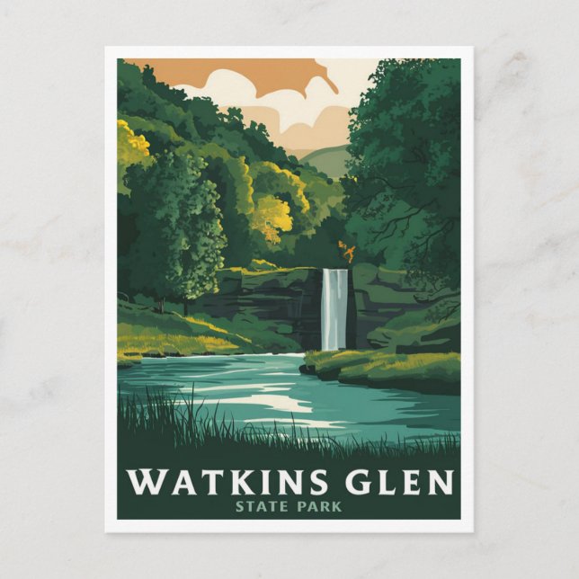 Carte Postale Watkins Glen State Park, New York. (Devant)