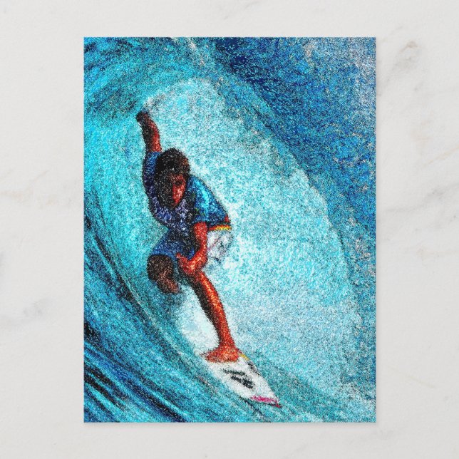 CARTE POSTALE WAVE RIDER (Devant)