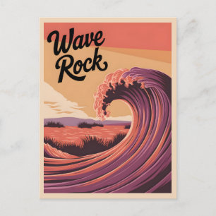 Carte Postale Wave Rock Australie Vintage