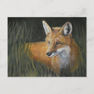 Carte postale Wayward Red Fox Animal Art