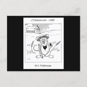 Carte Postale WC Fieldsouris Cute Little Mouse Rick London