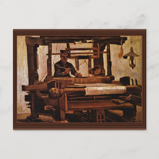 Carte Postale Weaver Au Loom Par Vincent Van Gogh (Devant)