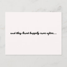 Wedding card - et they lived happily ever after