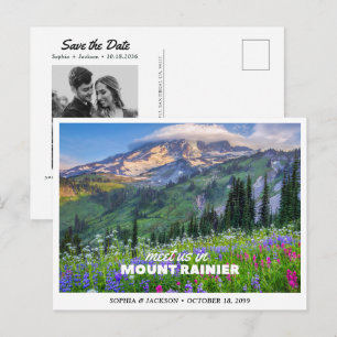 Carte Postale Week-end de mariage au mont Rainier, réservez la d