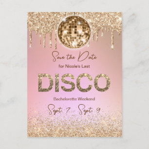 Carte Postale Week-end d'enterrement de vie de jeune fille Disco
