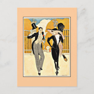 Carte Postale Wegener - Un couple élégant, années 1920