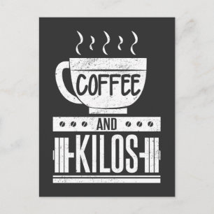 Carte Postale Weightlifter Poids PR Gift Coffee Lover