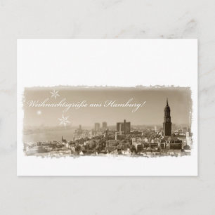 Carte Postale Weihnachtsgrüße aus Hamburg, Weihnachtskarte, edel
