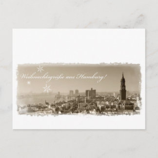 Carte Postale Weihnachtsgrüße aus Hamburg, Weihnachtskarte, edel