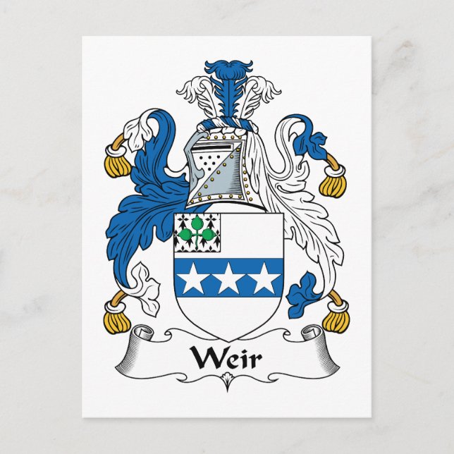 Carte Postale Weir Family Crest (Devant)