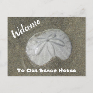 Carte Postale Welcome Beach Home Sand Dollar Photo House Invité