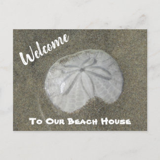 Carte Postale Welcome Beach Home Sand Dollar Photo House Invité