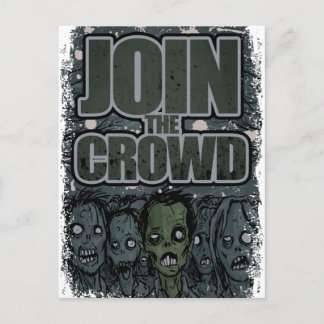 Carte Postale Wellcoda Zombie Monster Crowd Morts Effrayant