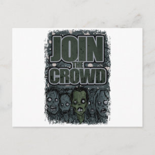 Carte Postale Wellcoda Zombie Monster Crowd Morts Effrayant