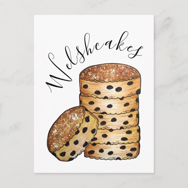 Carte Postale Welsh Cakes Welshcakes UK British Bakery Café Food (Devant)