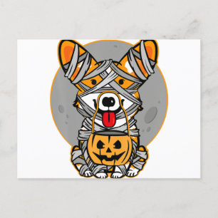 Carte Postale Welsh Corgi Mummy Cute Halloween Costume