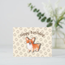 Welsh Corgi Pembroke Joyeux Anniversaire Modifiabl