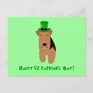 Carte Postale Welsh Terrier St. Patrick's Day Postcard