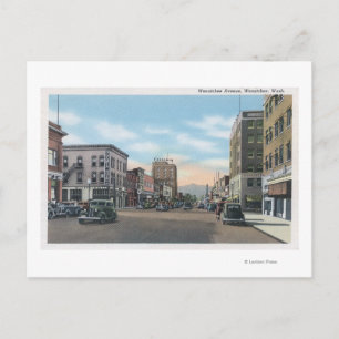 Carte Postale Wenatchee, Washington Wenatchee Avenue Scène #