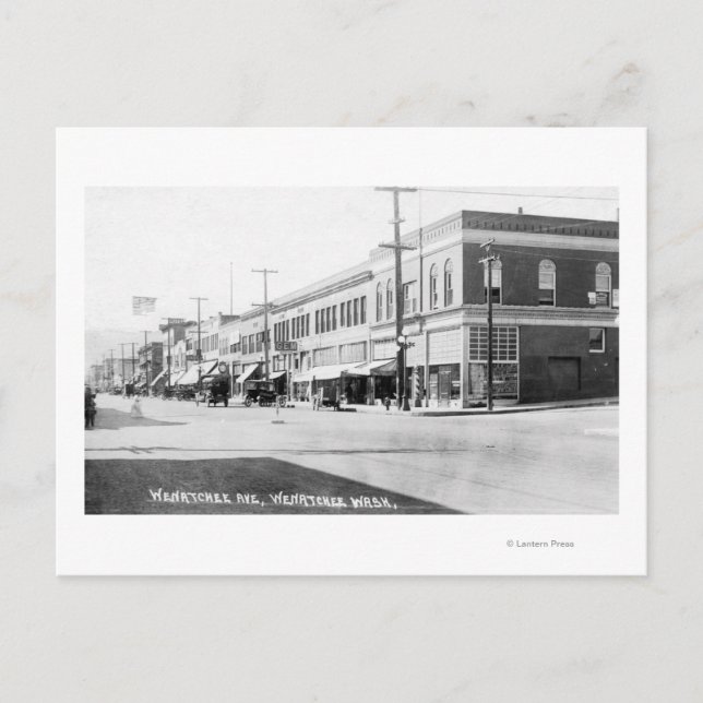 Carte Postale Wenatchee, WashingtonVue de Wenatchee Avenue (Devant)