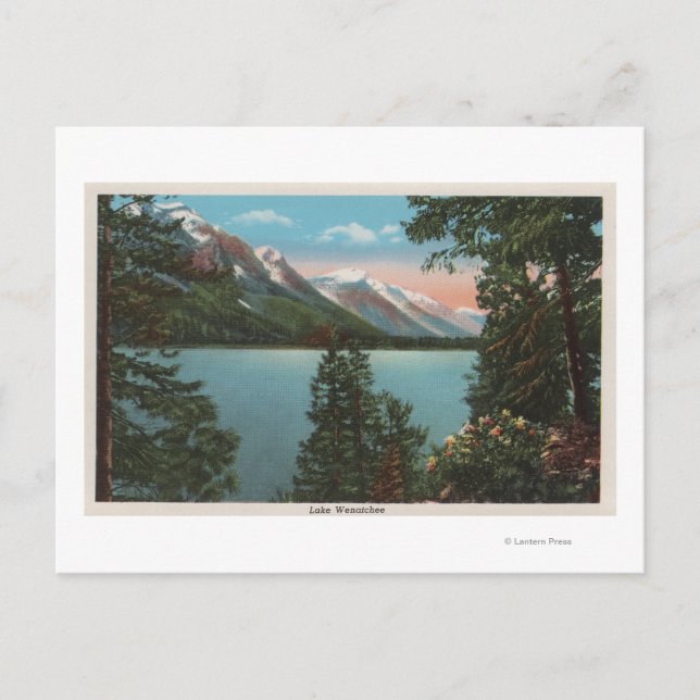 Carte Postale Wenatchee, WAView du lac Wenatchee (Devant)