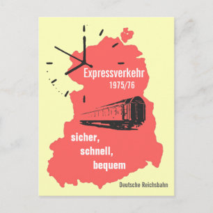 Carte Postale Werbedesign Reiseverkehr Deutsche Reichsbahn DDR.