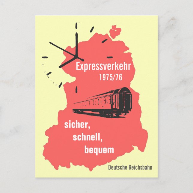 Carte Postale Werbedesign Reiseverkehr Deutsche Reichsbahn DDR. (Devant)