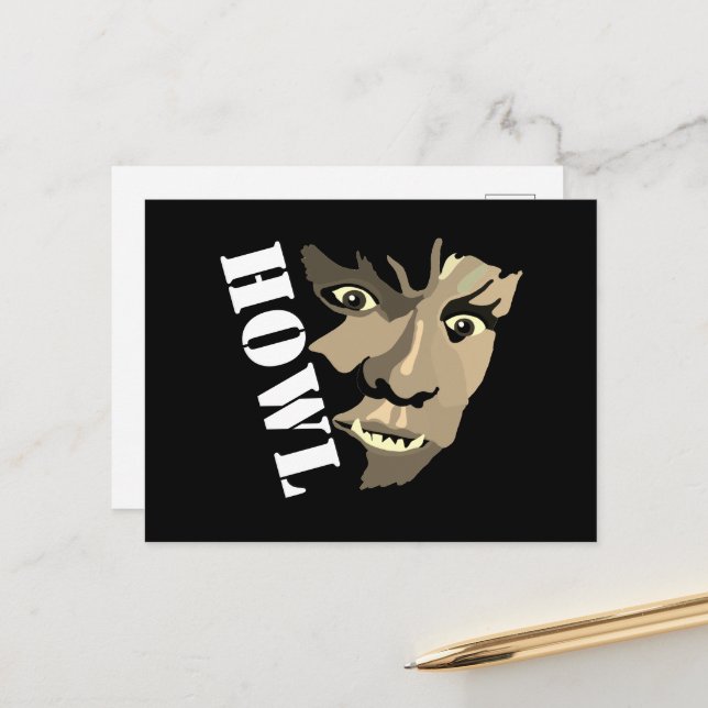 Carte Postale Werewolf, Howl (Devant/Arrière en situation)