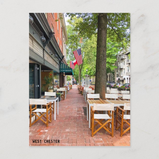 Carte postale West Chester centre-ville (Devant)