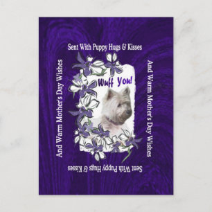 Carte Postale West Highland Terrier Adorable Mothers Day Wings