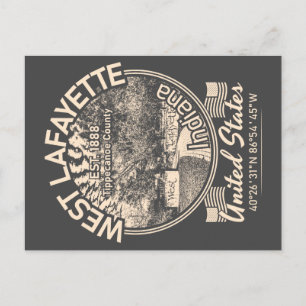 CARTE POSTALE WEST LAFAYETTE CITY - INDIANA VINTAGE