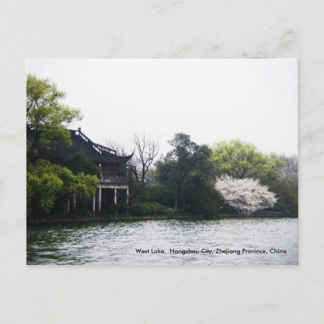 Carte Postale West Lake, Hangzhou, Zhejiang, Chine (Devant)