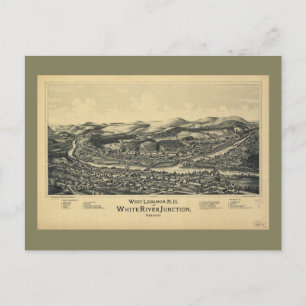 Carte Postale West Lebanon, NH & White River Junction, VT (1889)