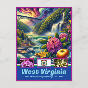 Carte Postale West Virginia Wild Beauty Pittoresque
