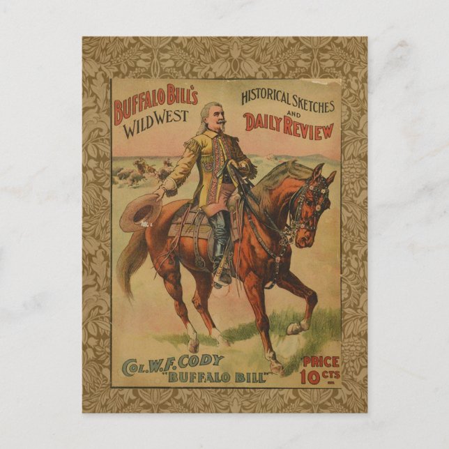 Carte Postale Western Buffalo Bill Wild West (Devant)