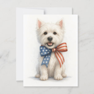 Carte Postale Westie patriotique