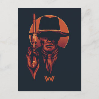 Carte Postale Westworld | Homme en noir avec révolver