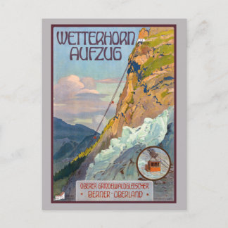 Carte Postale Wetterhorn Aufzug Suisse Alpes Vintage 1931