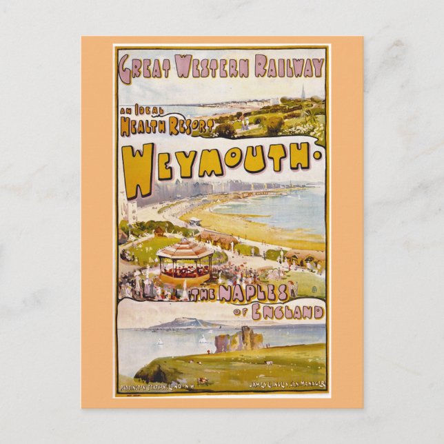 Carte Postale Weymouth, Dorset, Angleterre, Excursion en train (Devant)
