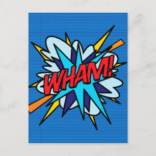 Carte Postale WHAM Amusement Bande Dessinée Rétro Pop Art